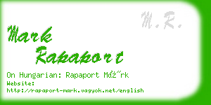 mark rapaport business card
